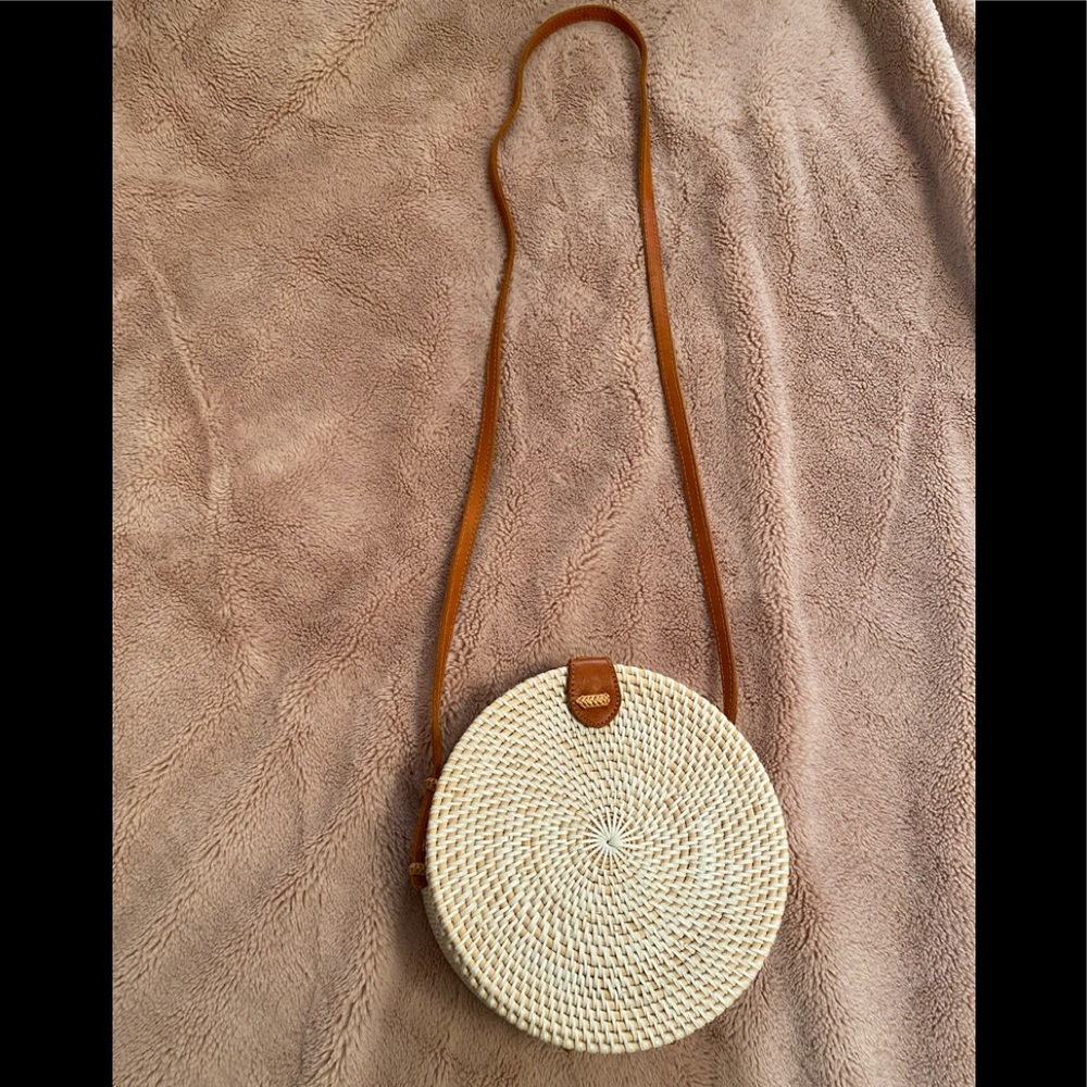 Nordstrom Woven Rattan Canteen Bag
